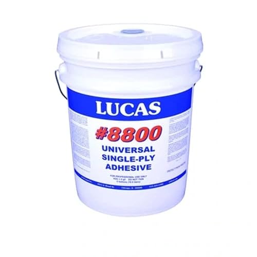 Lucas Universal Bonding Single-Ply Adhesive #8800 - Water Based 5 Gallon Bucket - Poueer