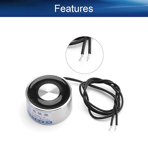 Heyiarbeit 12V DC 1500N Electric Lifting Magnet Electromagnet Solenoid Lift Holding 80mmx38mm - Poueer