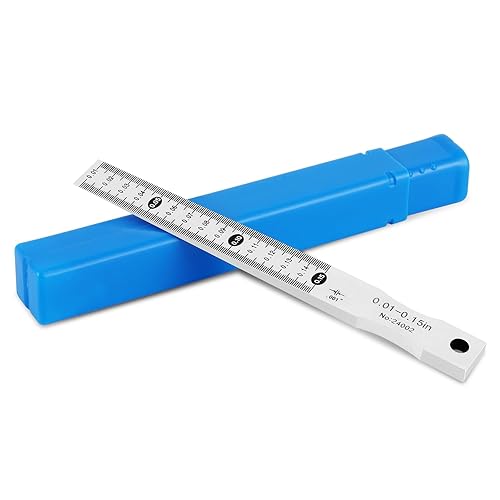 YUCHENGTECH Taper Gage Inches 0.01'- 0.15' Wedge Feeler Gauge Gap Gauge Feeler Gap Hole Measure Tool Graduation 0.001' ​Inch Unit - Poueer