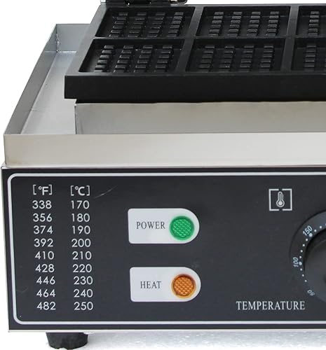 10 Molds Waffle Maker,110V Mini Waffle Maker,Nonstick Waffle Iron with Adjustable Time & Temperature Control for Bakeries, Restaurants (10 Molds Waffle) - Poueer