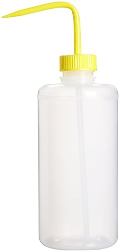 SP Bel-Art Narrow-Mouth 500ml (16oz) Polyethylene Wash Bottles; Yellow Polypropylene Cap, 28mm Closure (Pack of 6) (F11614-0500) - Poueer