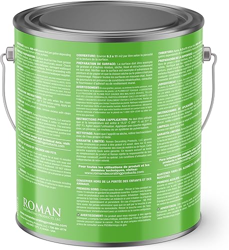 ROMAN PRO-977 White Wallpaper Primer - Pigmented Acrylic Primer for Wallcoverings and Home Improvement, Water-based - 1 Gallon, White - Poueer
