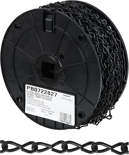Campbell Tool Chain Single Jack Link #14 Black 190' Per Roll - Poueer