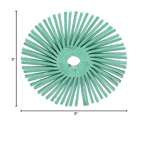 Cubitron Scotch-Brite Radial Bristle Disc, 3 in x 3/8 in 50 - Poueer