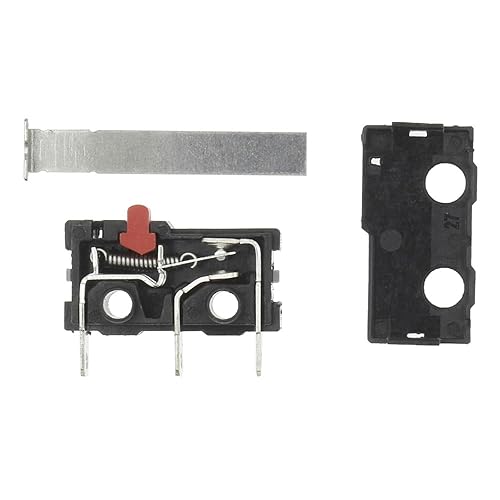 10pcs Micro Switch Copper Contact 5A 125/250V Mini Limit Switch No Nc 2/3Pin Roller Arc Rod(Left Foot with Rod) - Poueer