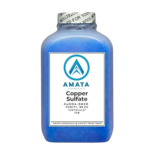 Copper Sulfate Crystals 99.5% Pure, 1 lb Bottle - Poueer