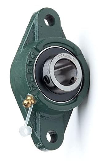 UCFL208-24 Premium 2 Bolt Flange Bearing 1 1/2' Bore Self-Alignment Farm Machinery Conveyor Manufacturing Equipment - Poueer
