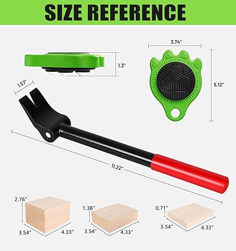 Furniture Movers with Wheels Dollies - Heavy Duty 360° Rotating Soft-Top & Auto-Lift Furniture Moving Wheels, Piano Appliances Dolly,700lb Capacity for Hardwood Floors - Poueer