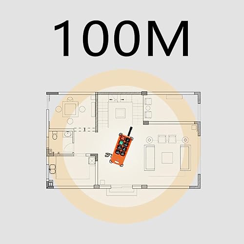 Industrial Channel F21-E1 Transmitter (2 Transmitters + DC 12V Receiver) Hoist Crane Wireless Remote Control Double 8 Buttons Electric Switch Operating Frequency Electric Lift Push - Poueer