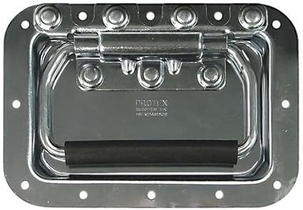 Load Rated Folding Pull Handle, Steel - Poueer