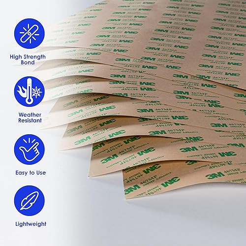 CANOPUS Double Sided Transfer Sheet, 468MP Adhesive Transfer Tape, 12in x 5yd - Poueer