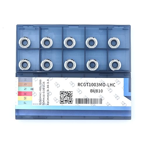 Carbide Inserts for Aluminum RCGT1204MO for Turning Cutting Aluminum Inserts, Milling Aluminum Turning Tool, 10PCS. - Poueer