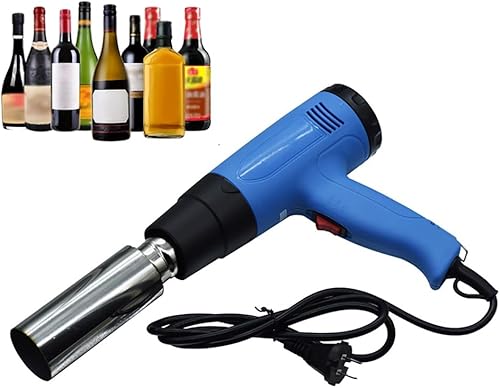 Heat Shrink Cap Machine, 50mm Heat Shrinking Machine with Two Speeds, Wine Capsule Sealing Machine, Wind Power and Temperature Adjustable, for Max Diameter 45mm PVC Capsules - Poueer