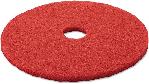 3M 08395 Low-Speed Buffer Floor Pads 5100, 20-Inch Diameter, Red, 5/Carton - Poueer