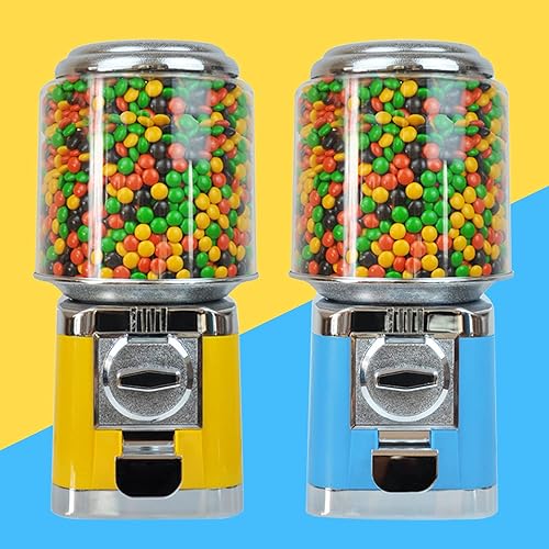 Blue/Yellow Supply Automatic Candy Machine, Toy Vending Machine, Household and Commercial Egg Machine. Empty Machine Without Candy for Shopping Malls, Game Halls, Movie Theaters (Yellow) - Poueer