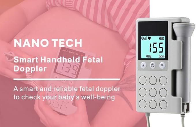 IMEX DOP-Tone II Baby Fetal Doppler is Used to detect The Baby fetal Heart Rate Doppler Fetal Monitor - Poueer