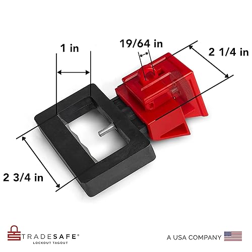 TRADESAFE Circuit Breaker Lockout Device, 10 Pack, 120/277 Volt, Clamp-on Single Pole Breaker Lock Out Device, OSHA Compliant, Premium Grade, Medium - Poueer