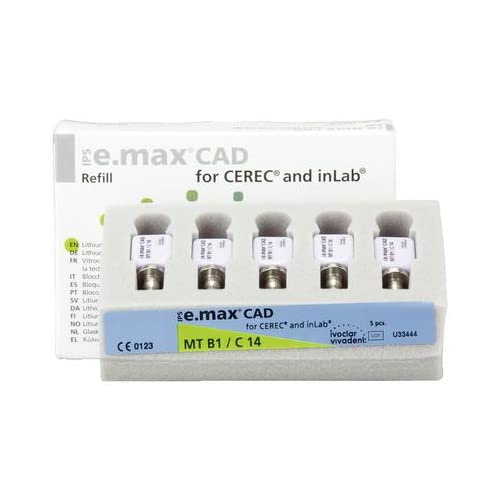 680031 IPS e.max CAD CEREC Blocks InLab MT B1 C14 5/Pk - Poueer