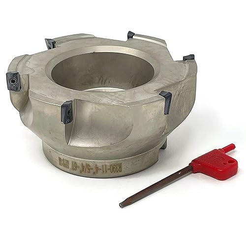 CME 6' 90° Indexable Face Mill w/ CAT50 Arbor, APKT1604 Inserts Included, 8 Flutes - Poueer