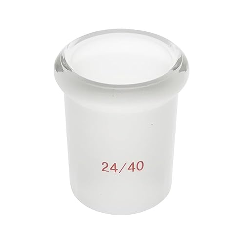 Laboy Glass Vacuum Inert Gas Inlet Adapter With 24/40 Outer Glass Joint & 8mm Hose Connection Organic Chemistry Lab Glassware 5 pcs - Poueer