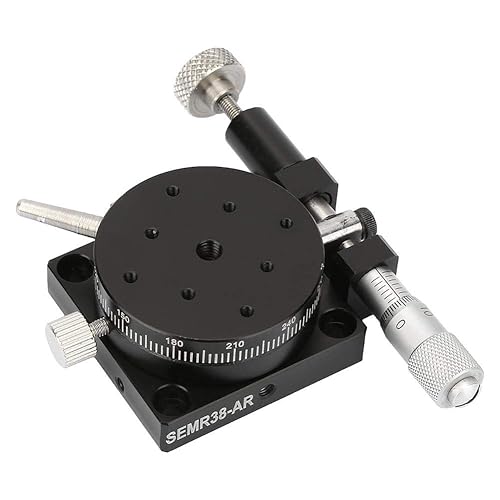 Acogedor 38mm*20mm Manual Rotation Stage,Rotating Platform Precision Bearing Sliding Tuning Stage , Durable,Stable Performance,for Optical Experimental Measurement, Fine-tuning Displacement. - Poueer
