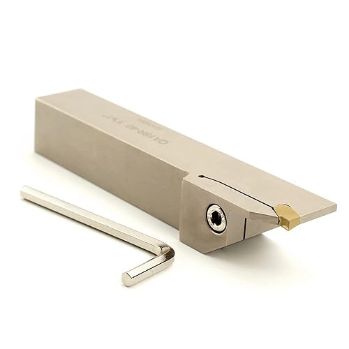 OSCARBIDE 1'x1' Nickel Plated Indexable Grooving & Parting Cut-Off Tool with GTN-4 Carbide Insert, Right-Hand Lathe Holder (1pc) - Poueer