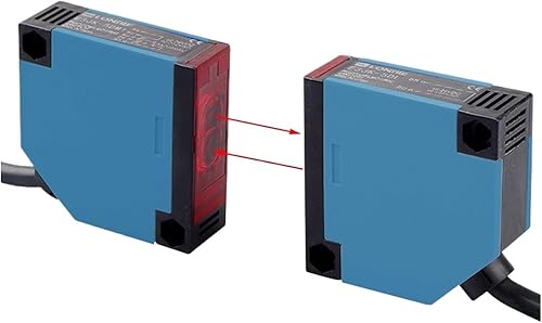 Relay Output 5m Through-Beam Detection Infrared photoelectric Proximity Sensor Switch 12-250V NPN/PNP Transistor/Relay (Size : 90-250VAC Light-ON) - Poueer