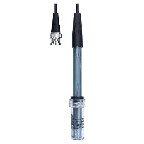 Bante E201 Combination pH Electrode | pH Probe | 0 to 14 pH Range, BNC Connector, 3.3 ft. Cable, Detachable Protective Shield - Poueer