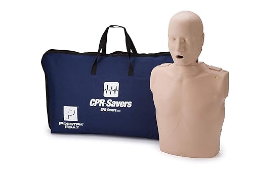 CPR Savers Prestan Professional Adult CPR Training Manikin with 2019 AHA Feedback Monitor, Medium Skin, PP-AM-100M-MS - Poueer