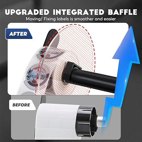 CGOLDENWALL Upgraded Automatic Label Dispenser, Up to 9 Multi-Row Counting, High Precision Auto Sensing, Speed Adjustable, Length 0.12-5.9' Width 0.16-5.5', Sticker Dispenser for Rolls Various Labels - Poueer