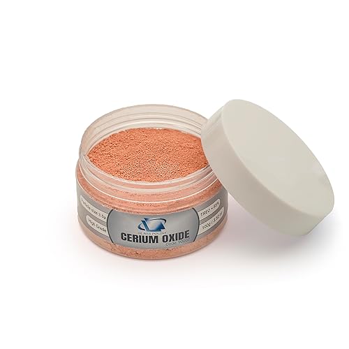 GLASS POLISH PRO 2.2lbs (1kg) Cerium Oxide, High-Grade Glass Polishing Powder, Enhanced Formula, TREO 85%, 3.5 Microns, Brown – GP90010 - Poueer