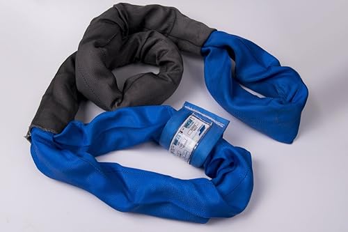 / 4 1/4' Body/Eye to Eye Polyester Round Sling - Blue / 20 Ft. Long / Ee240X20' / 21,200 Lbs. Vertical - Poueer