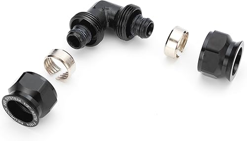 3/4 inch Tubing Fitting Set, 3/4' Equal Elbow Fitting and 3/4' Straight Fitting with 3/4' Male NPT Thread for 3/4'(25mm OD) Tubing - Poueer