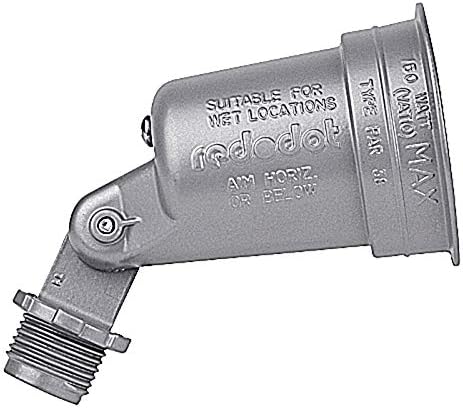 Red Dot Round Zinc Lamp Holder Silver 4-23/32 in. - Poueer