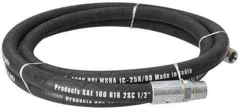 All States Hydraulic Hose 96' x 1/2' with 1/2' NPT Rigid Male Ends fits Hydraulics 407441R1 45A596 45A5962 81C96 82C96 8NP96 H412M96 H41-2M-96 H422M96 H42-2M-96 TY3014 TY3035 - Poueer