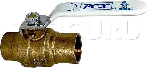 10-Pack 1/2-Inch FIP Female NPT Threaded (FxF) Heavy Duty Brass Ball Valve, Full Port, 600 WOG, Certified Safe (3BT050-10P) - Poueer