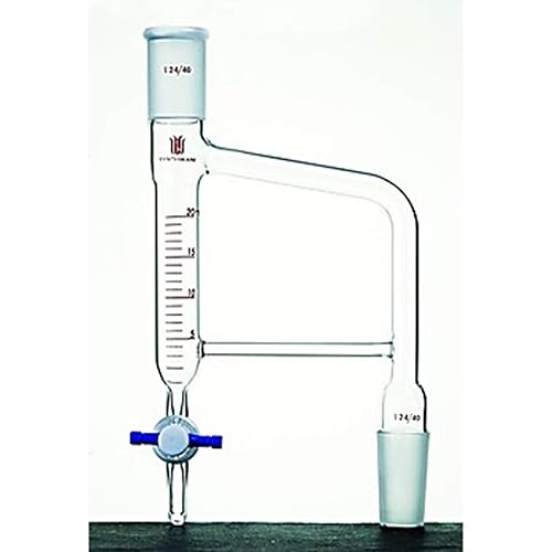 D452424 Synthware Dean Stark Distillation Receiver, PTFE Stopcock, 20 ml, 24/40 Joint, 2 mm Bore PTFE Stopcock, 3250 mm Height, 95 mm Width - Poueer