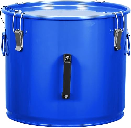 10 Gallon Fryer Grease Bucket Oil Disposal Caddy,Fryer Grease Bucket,With Lid,Food Grade Coating - Poueer