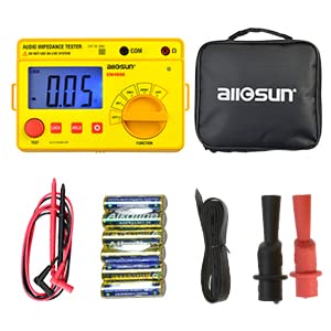 allsun Digital Insulation Resistance Meter, Earth Audio Impedance Tester, Handheld Megohmmeter, LCD Backlight, Yellow (EM480B) - Poueer
