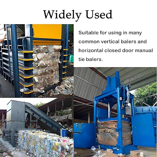 50 PCS Baling Wire 14 Gauge 14 Feet,Baler Wire Ties Galvanized Steel Wire Bulk,Bailing Wire Roll,Bale Wire 50 Count Bundle Single Loop,for Bailing Cardboard Paper Fence - Poueer