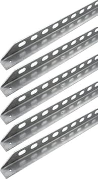 Allstar Performance Aluminum Angle Stock, 90 Degree, 1 in Wide, 1 in Tall, 1/8 in Thick, 73 in Long, 3/8 in Slots, Aluminum, Natural, Each - Poueer