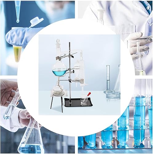 500ml Essential Oil Distillation Device, Water Purifier Distiller Glassware Kit, Herbal Extract Equipment Set Glassware Set, The Temperature is Up to 500 Degrees - Poueer