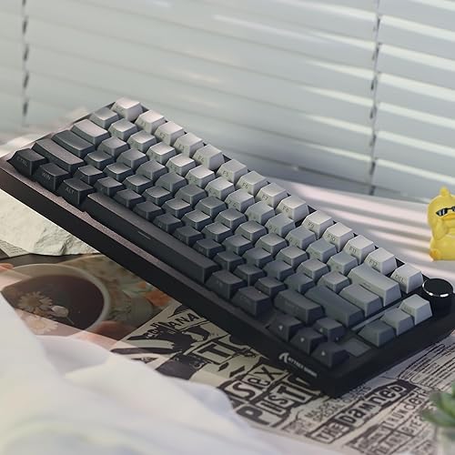 ATTACK SHARK X820ULTRA Wireless Gaming Mechanical Keyboard with TFT Smart Display&Knob,Side Printed PBT,Gasket Mounted 75% TKL Keyboard,BT5.0/2.4GHz/USB-C,RGB Backlit（White Contour,Shark Switch - Poueer