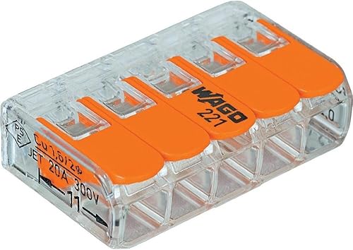 Wago 221-415 Lever-Nuts 5 Conductor Compact Connectors 50 PK - Poueer