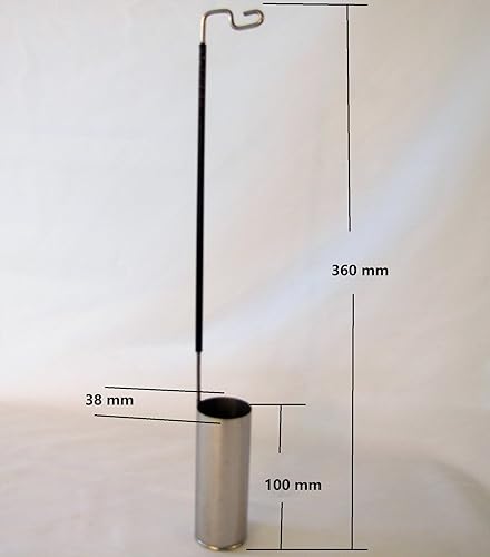 Stainless Steel Canister, Storage Tank Dipper, Diameter 38 mm 1 1/2 inch (38(D) x125(H1) x560(H)) - Poueer