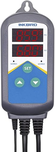 Inkbird ITC-306T Pre-Wired Electronic Heating Thermostat Temperature Controller and 24 Hours Digital Day & Night Cycle Timer Controller for Seed Germination Reptiles Hatching - Poueer