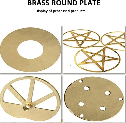 COYOUCO 2 Pcs Brass Round Plates Thickness 0.5mm Diameter from 15mm-300mm Brass Disc Suitable for Crafts, Models, and Repairs,300mm - Poueer