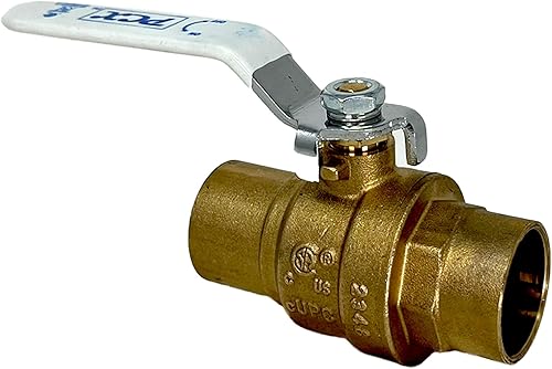 10-Pack 1/2-Inch FIP Female NPT Threaded (FxF) Heavy Duty Brass Ball Valve, Full Port, 600 WOG, Certified Safe (3BT050-10P) - Poueer