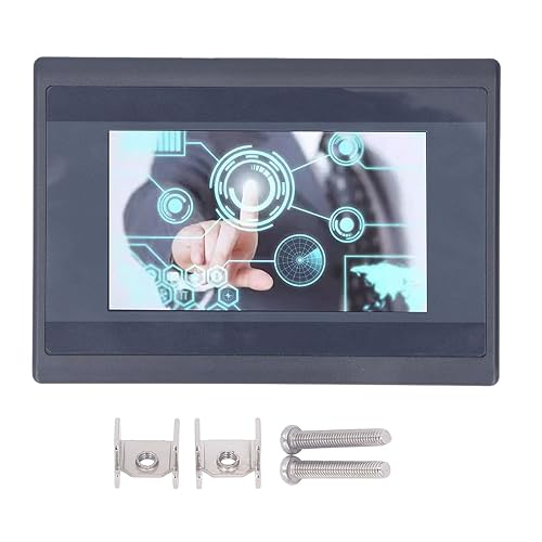 PLC HMI All in One 4.3in, HMI TFT LCD Display Module 32 bit ARM9, 128M NAND Flash, Compatible with for FX3U - Poueer