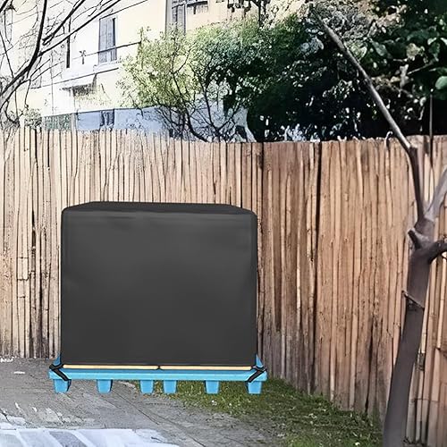 Waterproof Pallet Cover, 420D Heavy-Duty Zipper Pallet Cover to fit Pallets Up to 60' x 48' x 48' Waterproof, Stain-Resistant, Dustproof - Poueer